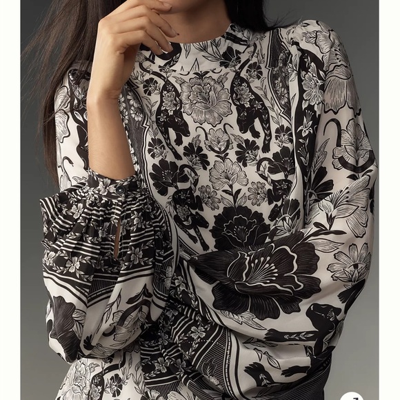 Farm Rio Off-White Flower Leopards Mini Dress. Size XL. NWT. - Picture 4 of 5